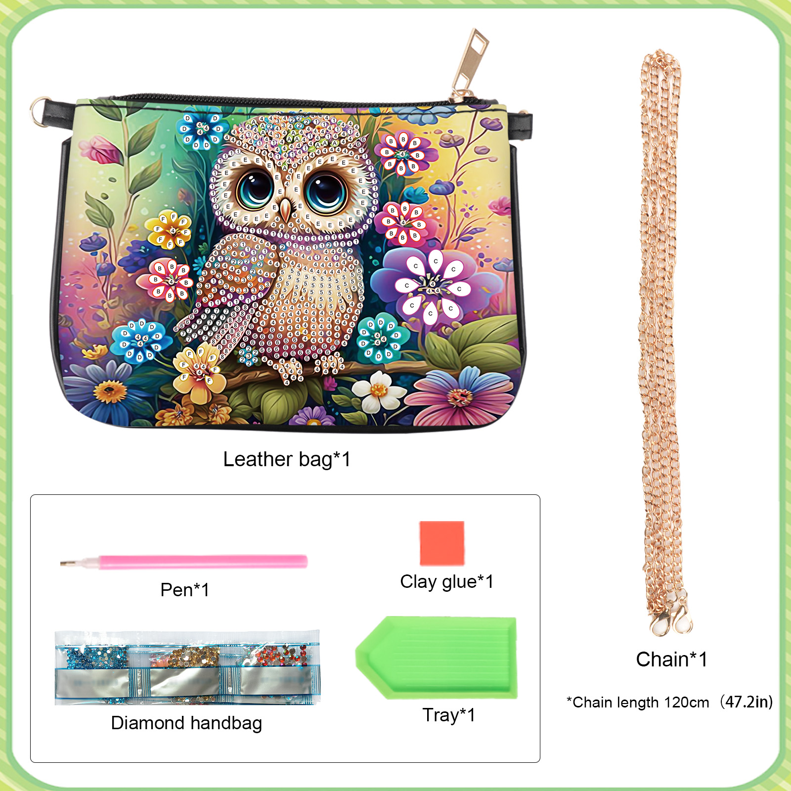 Colorful Owl Diamond Art Paint - Art Craft Bag ulasan dan harga