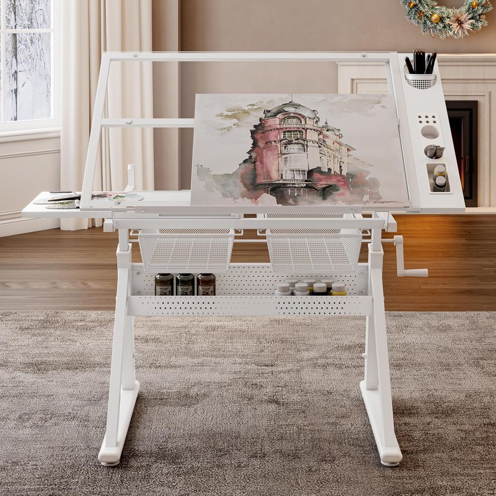 Adjustable Art Desk with Tempe - Art & Craft Zone ulasan dan harga