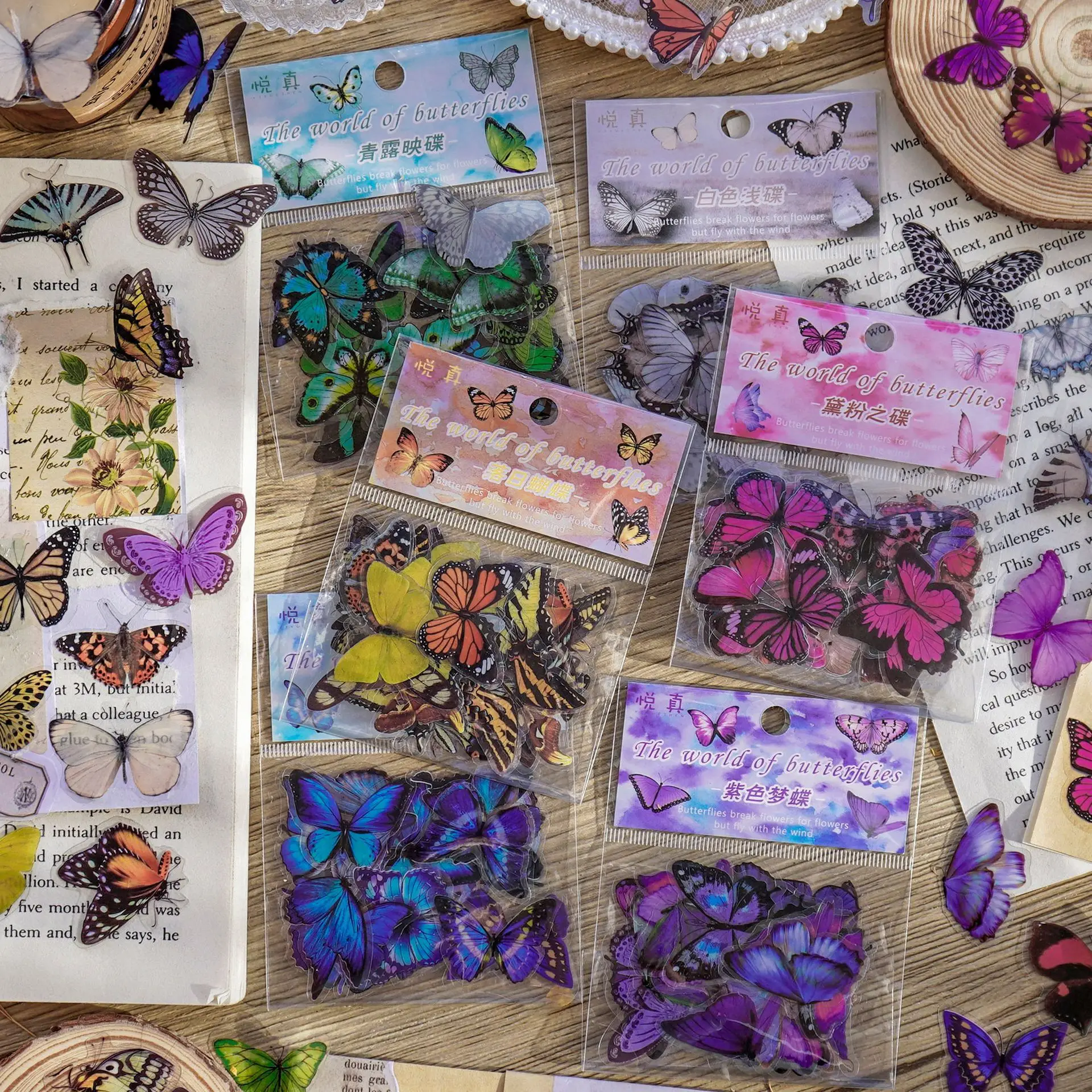 Journamm 40pcs/pack Butterfly  - Art Craft Journals ulasan dan harga