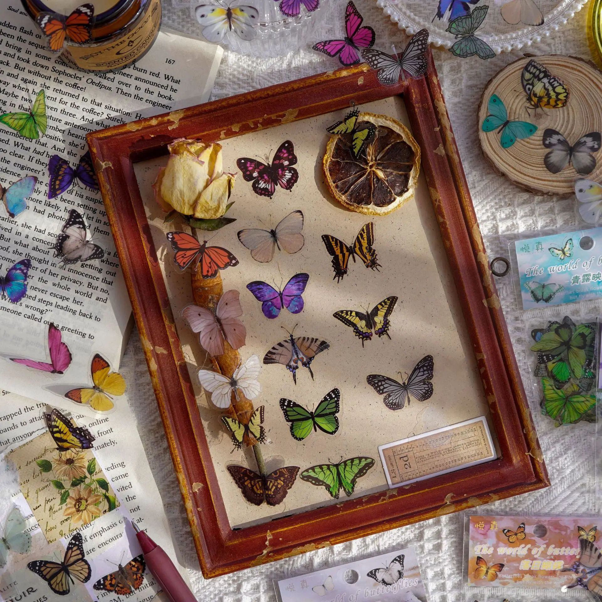 Journamm 40pcs/pack Butterfly  - Art Craft Journals ulasan dan harga