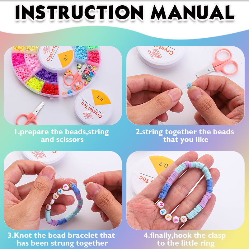 Clay Beads Bracelet Making Kit - Letter S Art Craft ulasan dan harga
