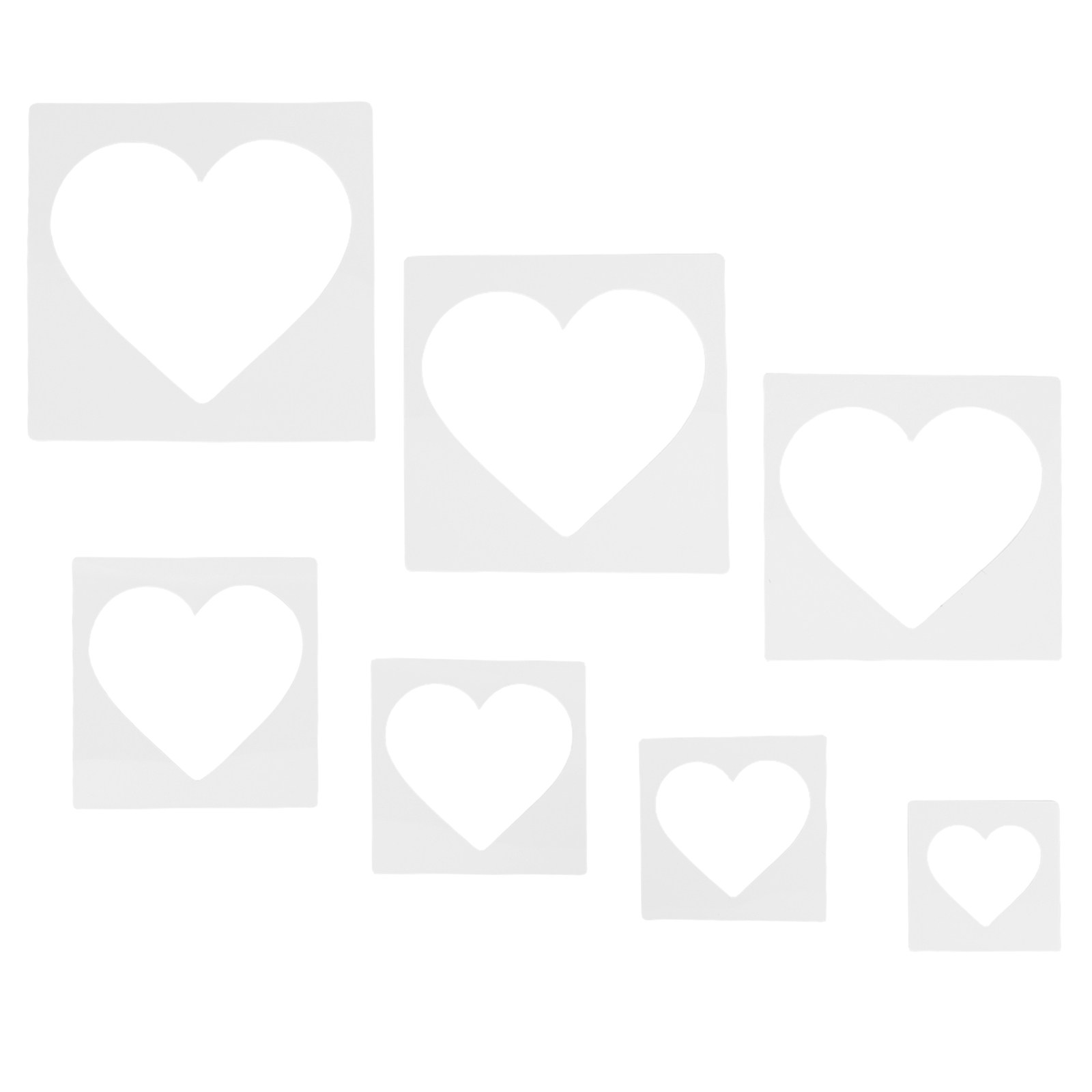 7Pcs DIY Stencils Heart Templa - Art Craft Mother'S Day ulasan dan harga