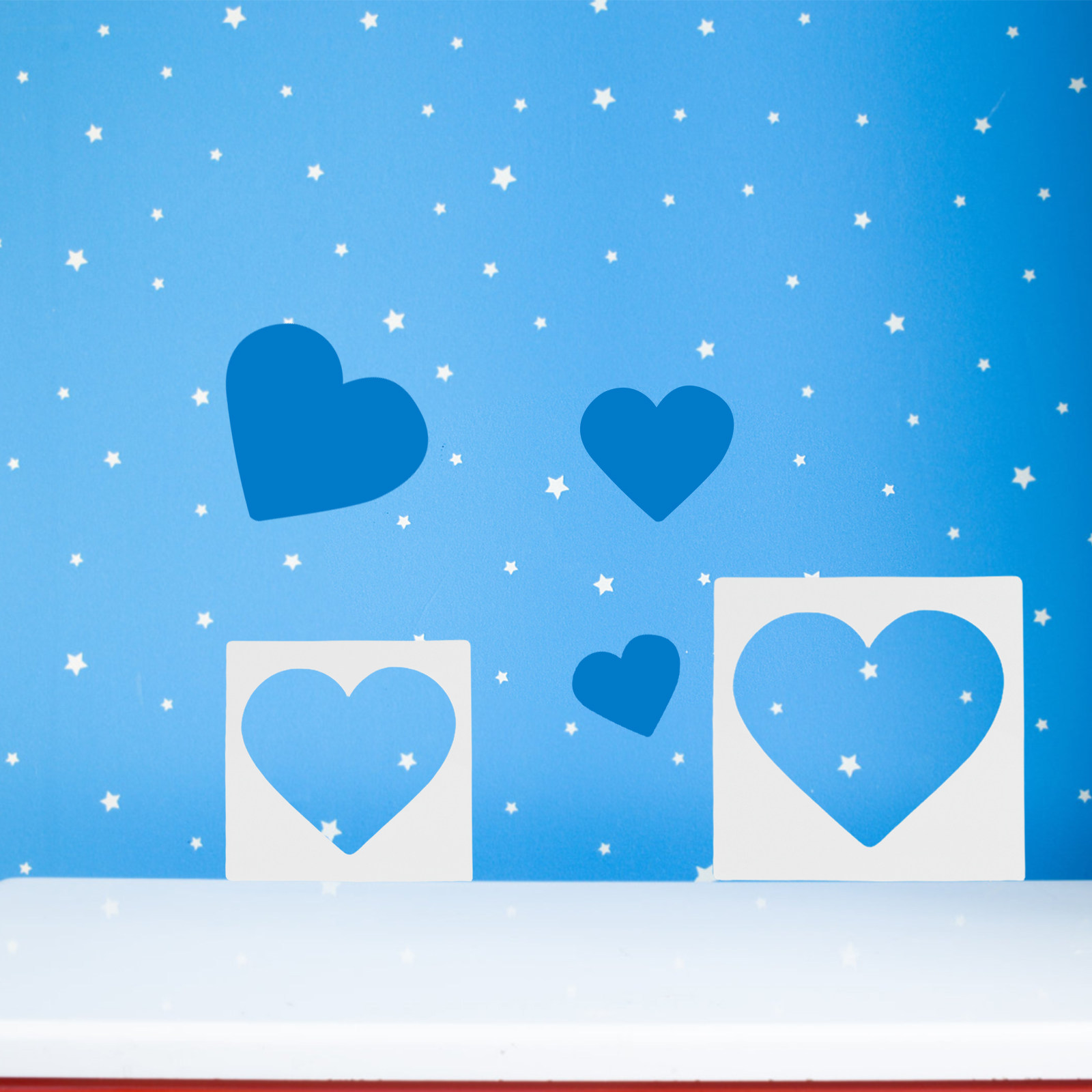 7Pcs DIY Stencils Heart Templa - Art Craft Mother'S Day ulasan dan harga