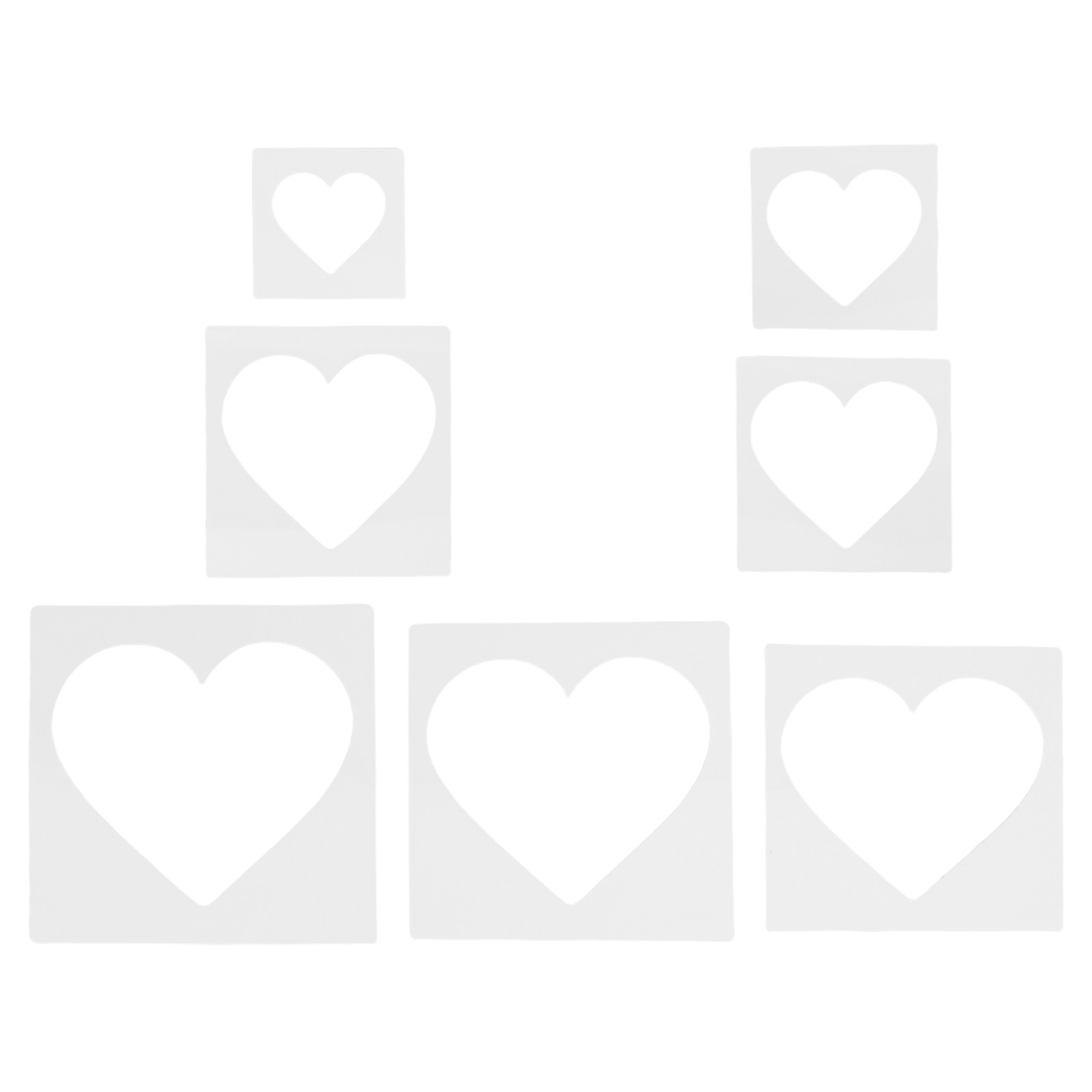 7Pcs DIY Stencils Heart Templa - Art Craft Mother'S Day ulasan dan harga