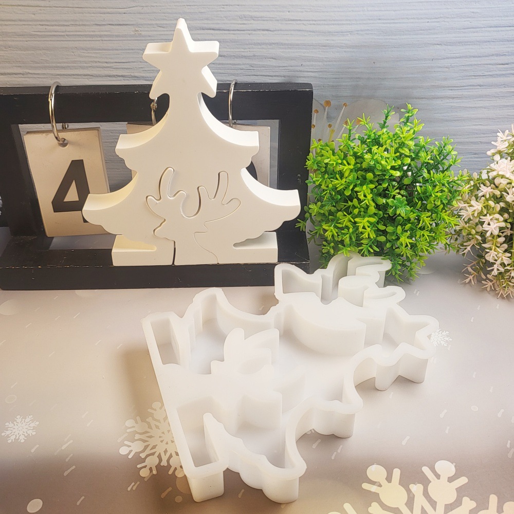 Christmas Tree Elk Gypsum Plas - Art And Craft Xmas Tree ulasan dan harga