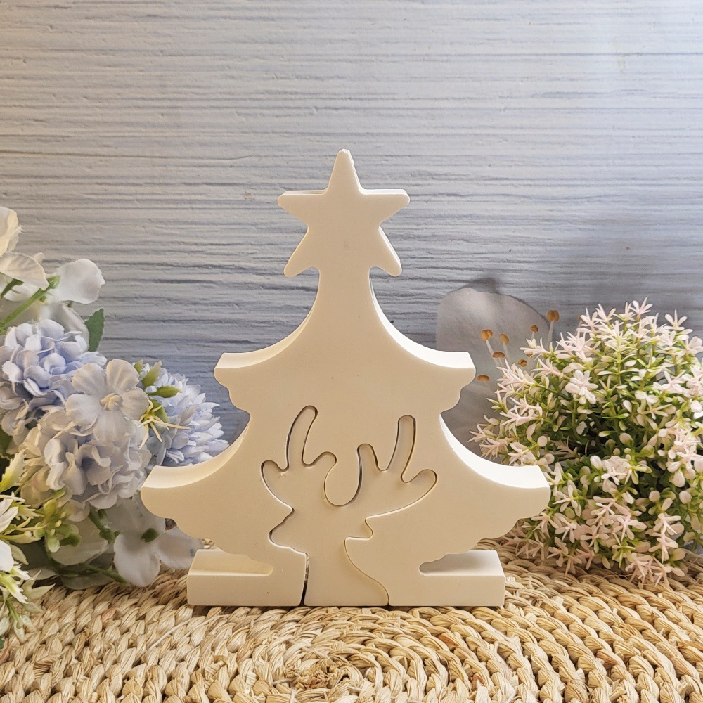 Christmas Tree Elk Gypsum Plas - Art And Craft Xmas Tree ulasan dan harga