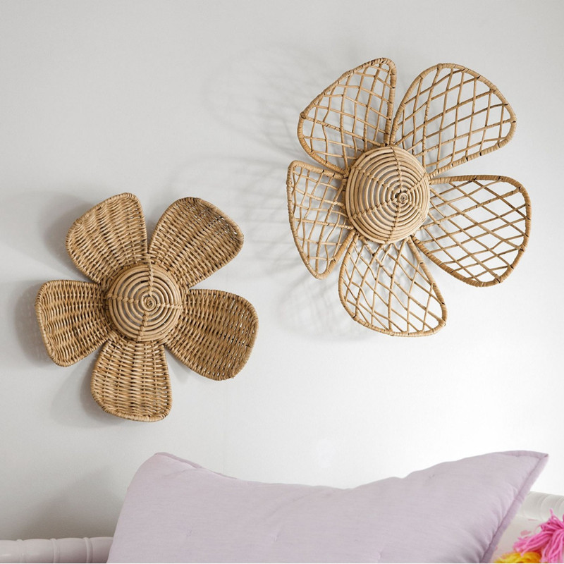 INS Nordic Woven Rattan Flower - Art And Craft Photos ulasan dan harga