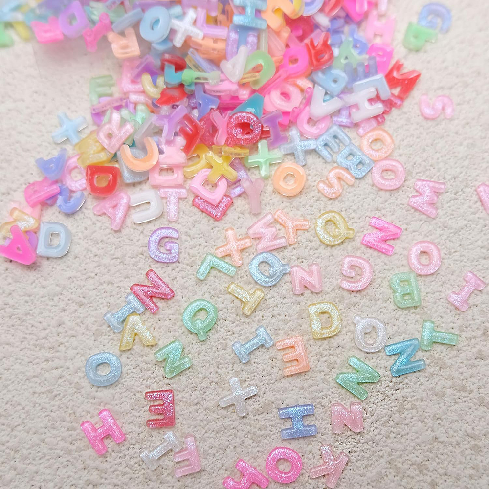 100pcs Mix Letter Nail Art Cha - Letter S Art Craft ulasan dan harga