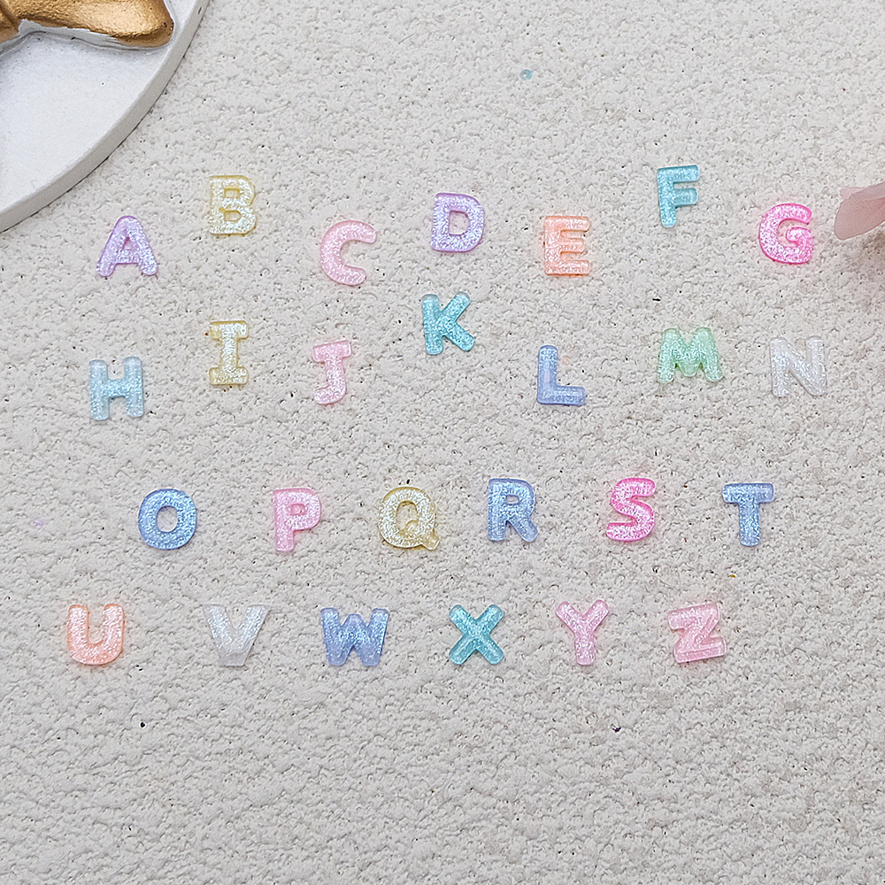 100pcs Mix Letter Nail Art Cha - Letter S Art Craft ulasan dan harga