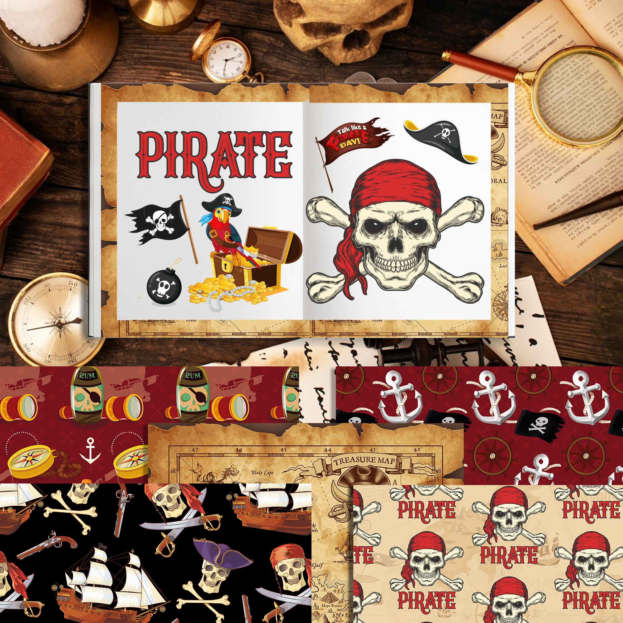 24pcs European Pirate Theme DI - Art And Craft Photos ulasan dan harga