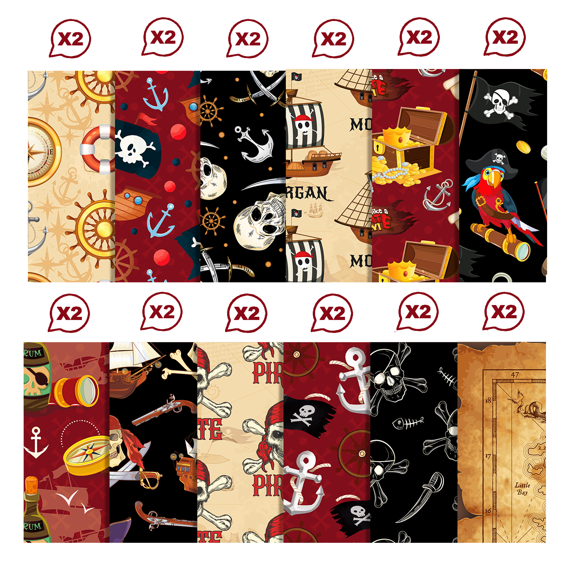 24pcs European Pirate Theme DI - Art And Craft Photos ulasan dan harga