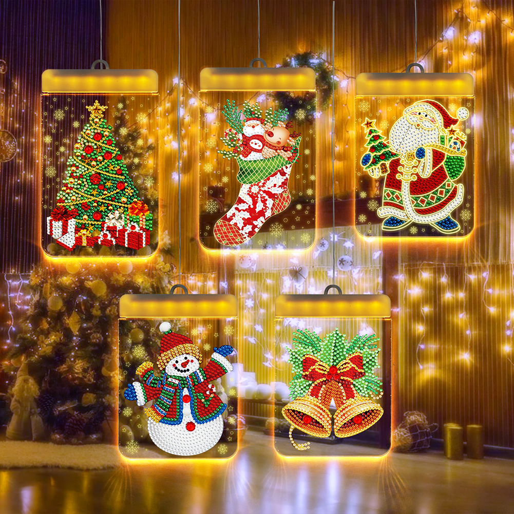 DIY Diamond Painting LED Light - Art And Craft Xmas Tree ulasan dan harga