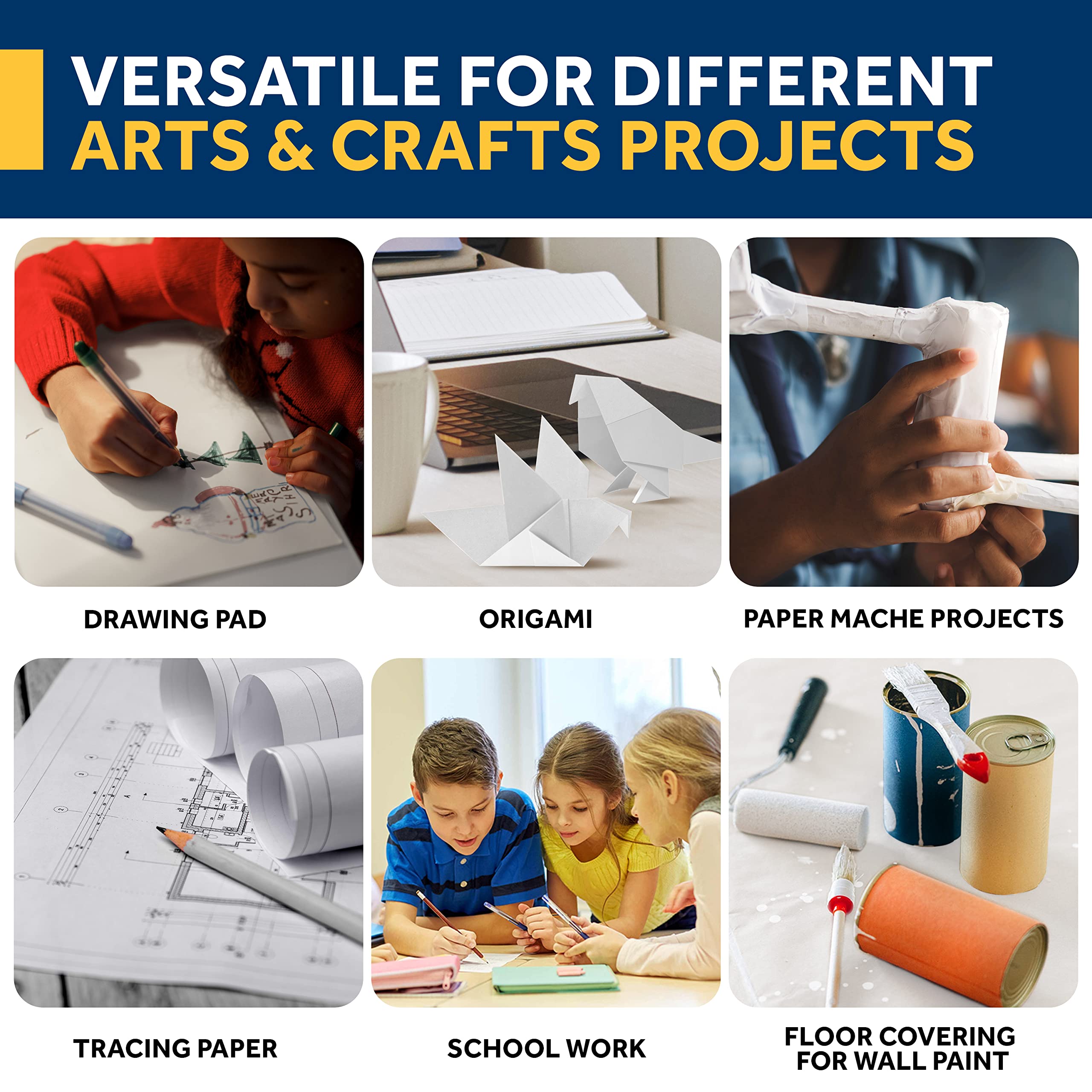 Kraft Craft Paper Roll White P - Art Craft Items ulasan dan harga
