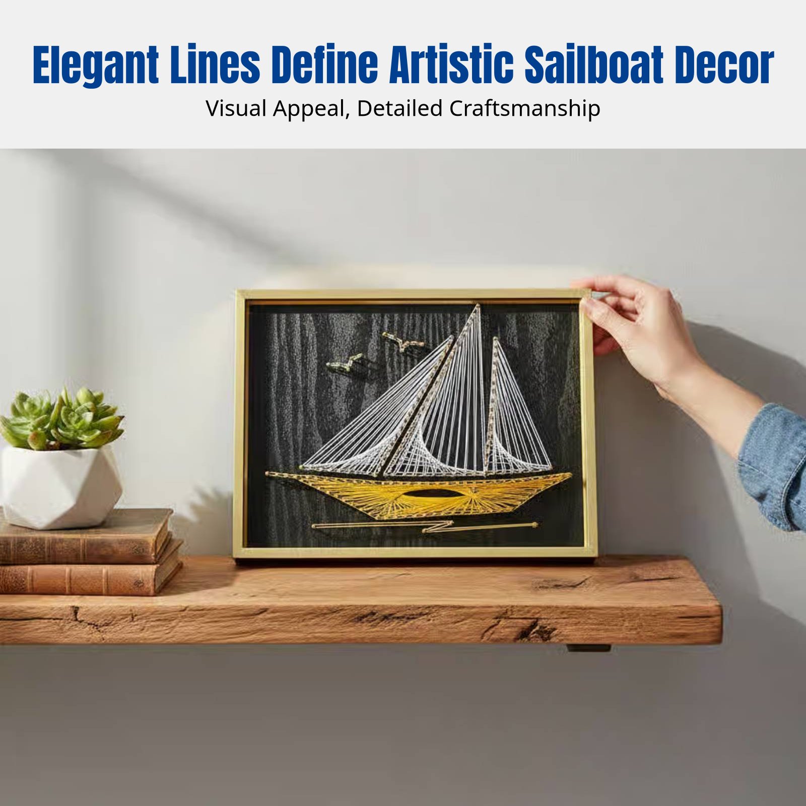 Nail String Art, Sailing Theme - Art Craft Idea ulasan dan harga