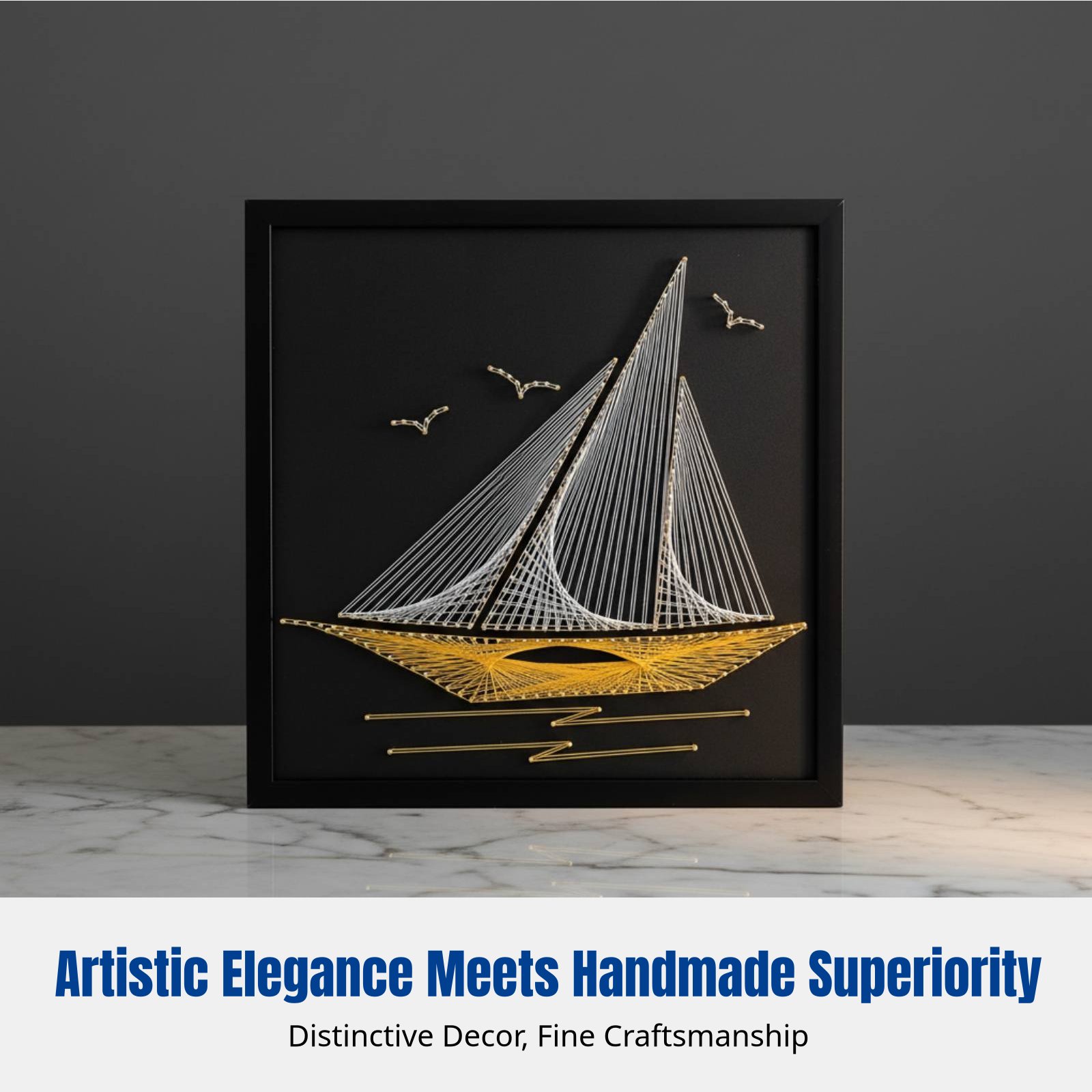Nail String Art, Sailing Theme - Art Craft Idea ulasan dan harga