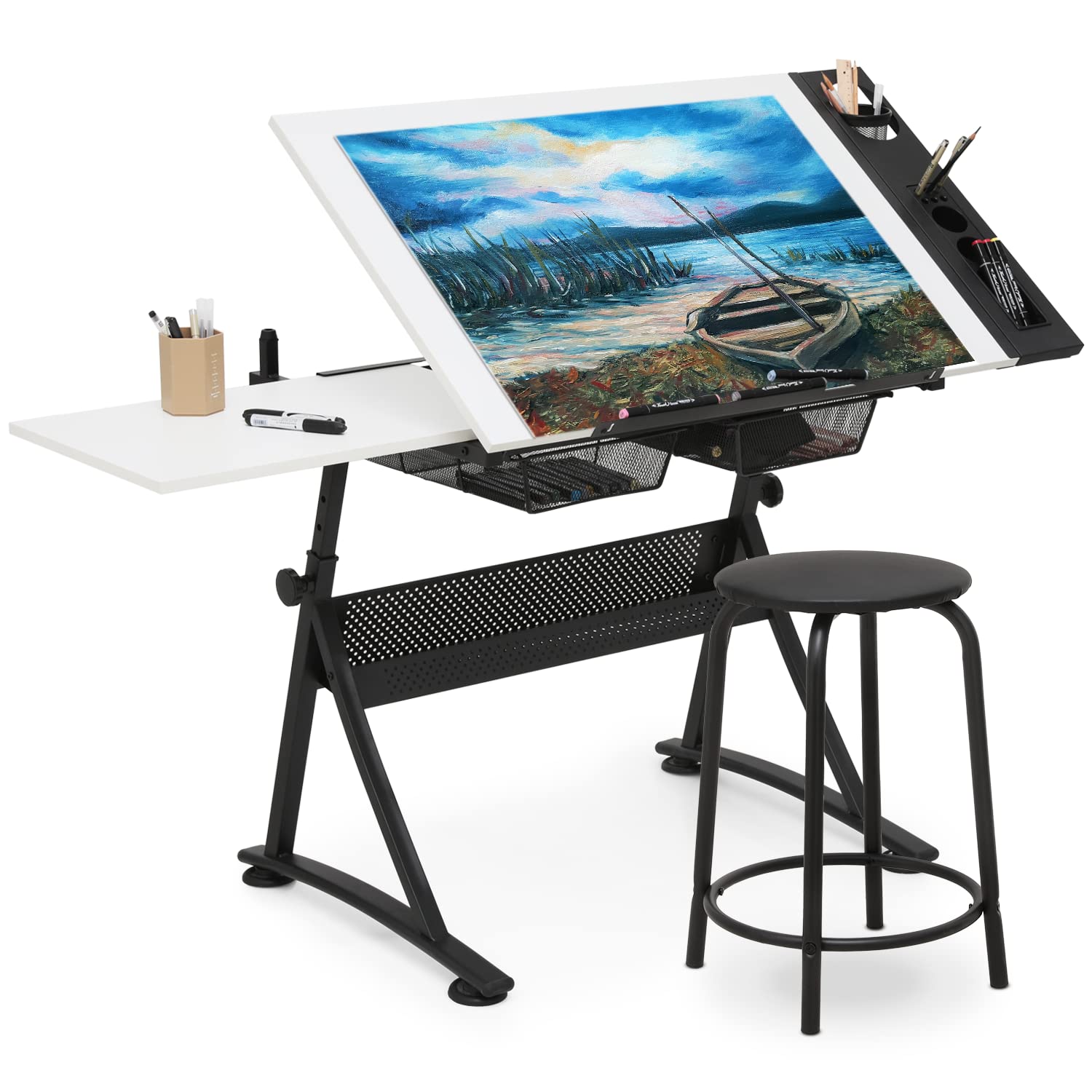 Adjustable Drafting Desk with  - Art & Craft Hari Raya ulasan dan harga