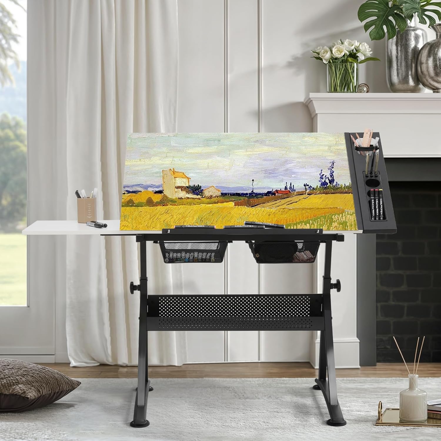 Adjustable Drafting Desk with  - Art & Craft Hari Raya ulasan dan harga