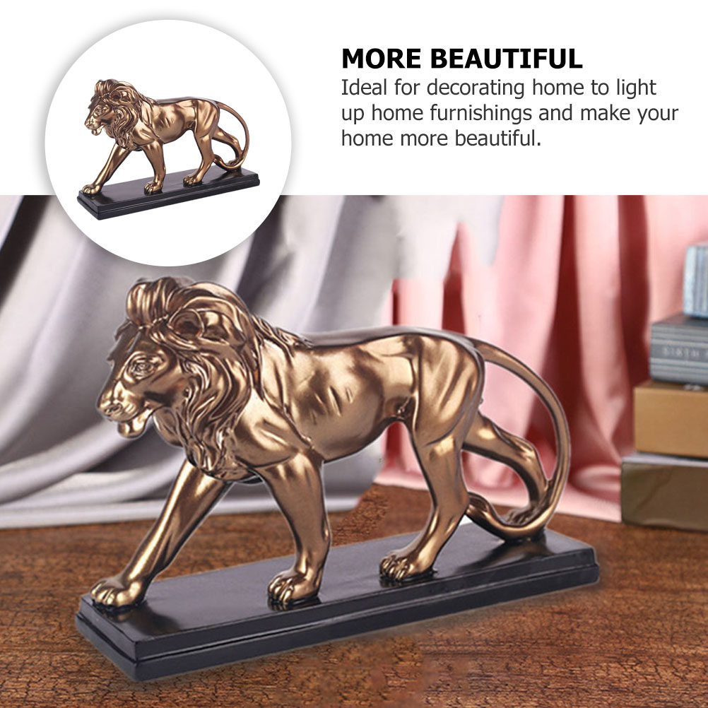 1Pcs Lion Statue Ornament Prem - Art Craft Lion ulasan dan harga