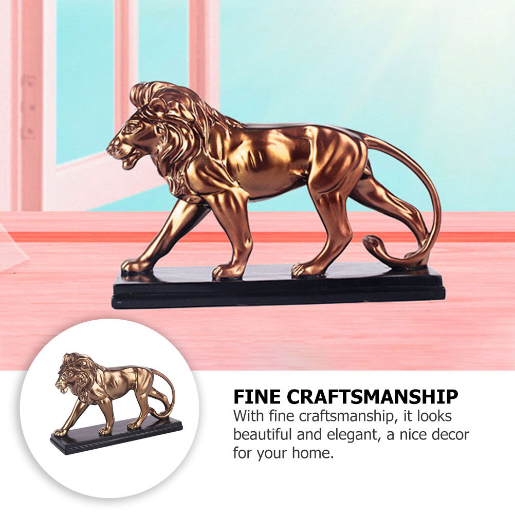 1Pcs Lion Statue Ornament Prem - Art Craft Lion ulasan dan harga