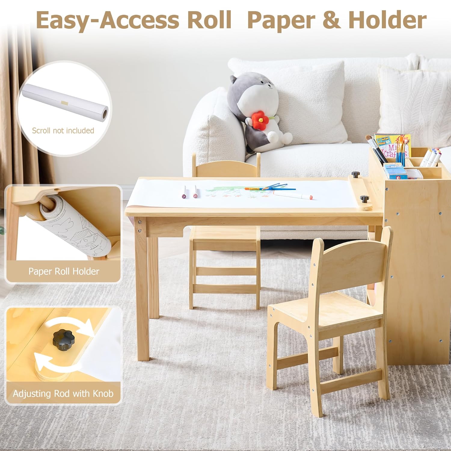 Kids Art Table and 2 Chairs Se - School Of Art X Craft ulasan dan harga
