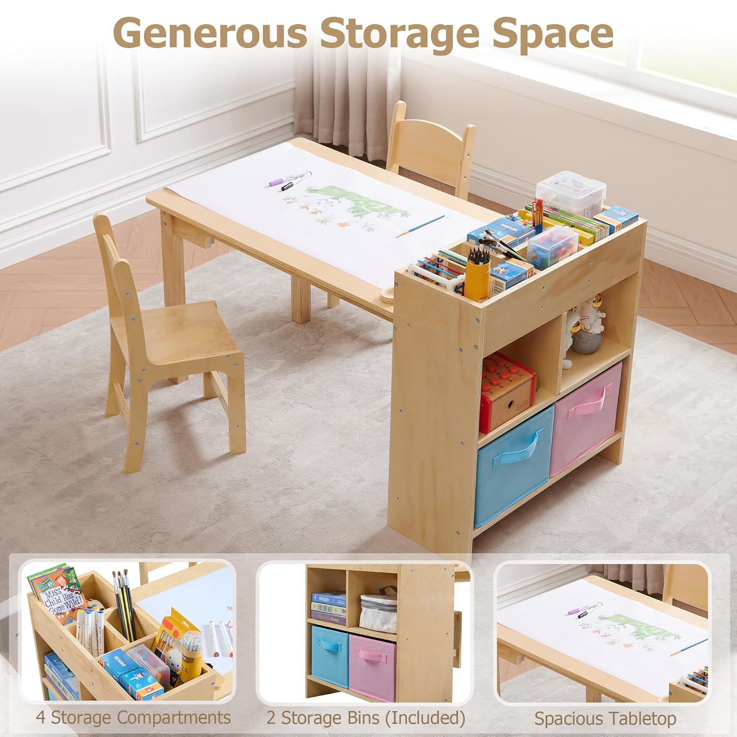 Kids Art Table and 2 Chairs Se - School Of Art X Craft ulasan dan harga