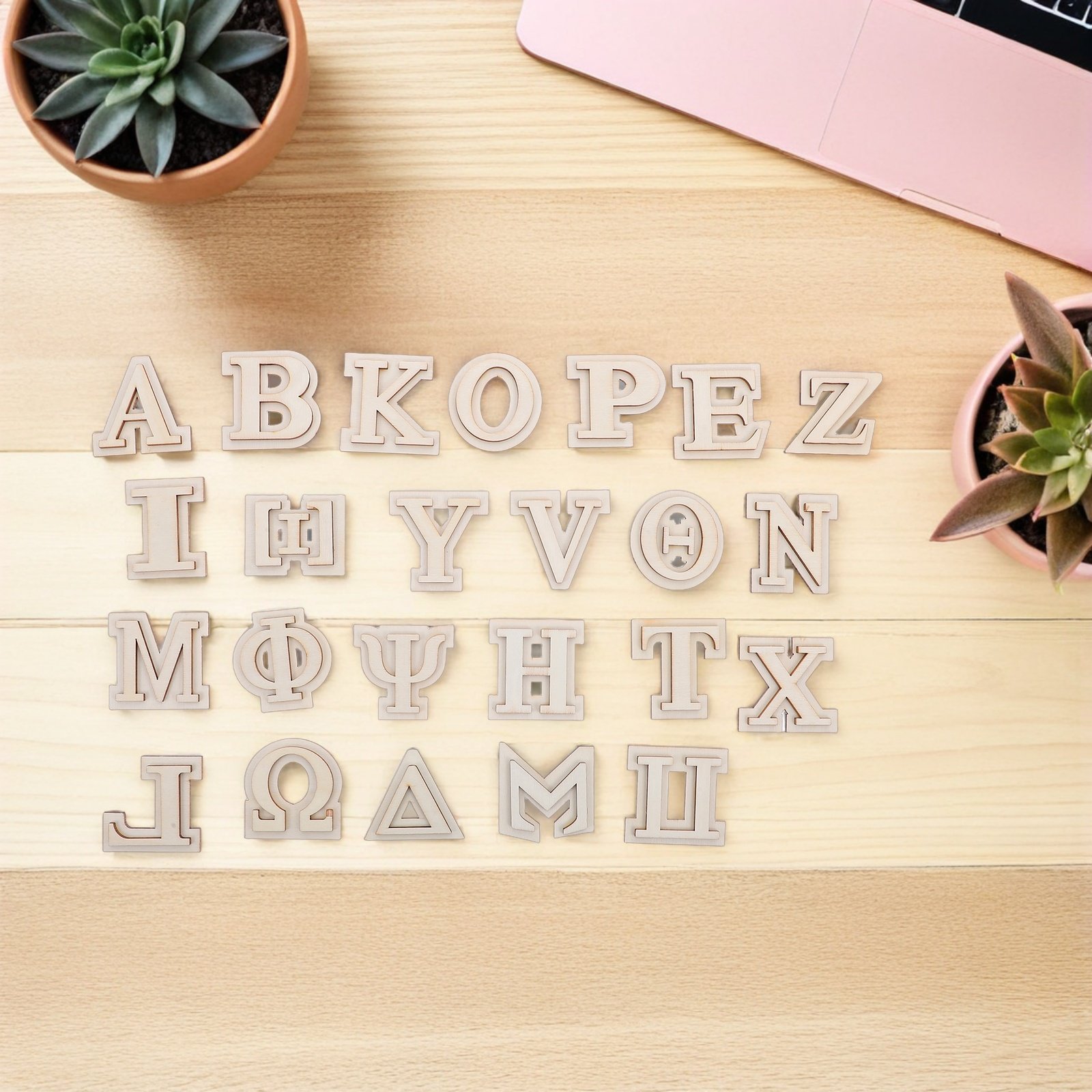 24Pcs Greek Alphabet Letters D - Letter S Art Craft ulasan dan harga