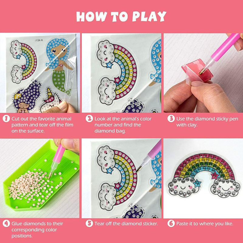 Make Diamond Stickers Kids 5D  - Art Craft Ideas For Kids ulasan dan harga