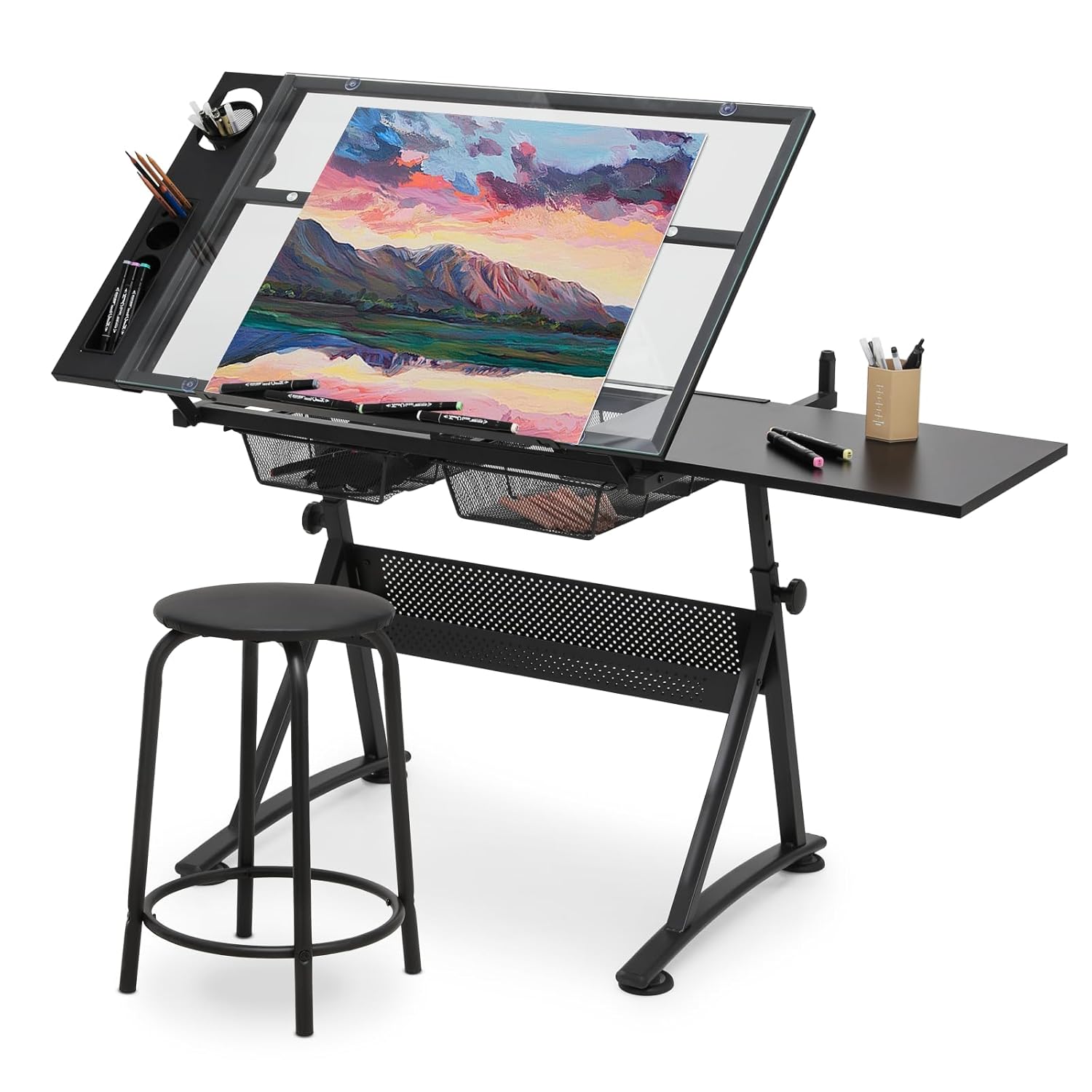 Drafting Table with Height Adj - Art & Craft Zone ulasan dan harga