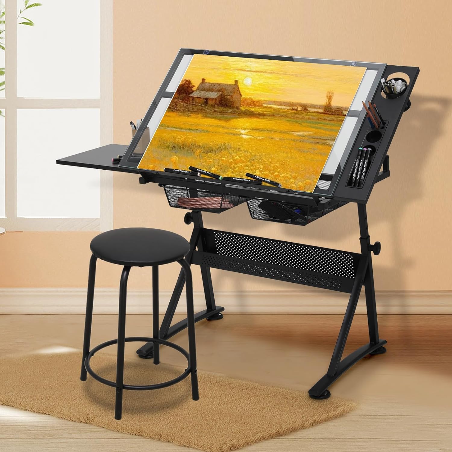 Drafting Table with Height Adj - Art & Craft Zone ulasan dan harga