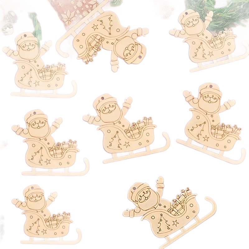 Paintable Blank Wooden christm - Art And Craft Xmas Tree ulasan dan harga