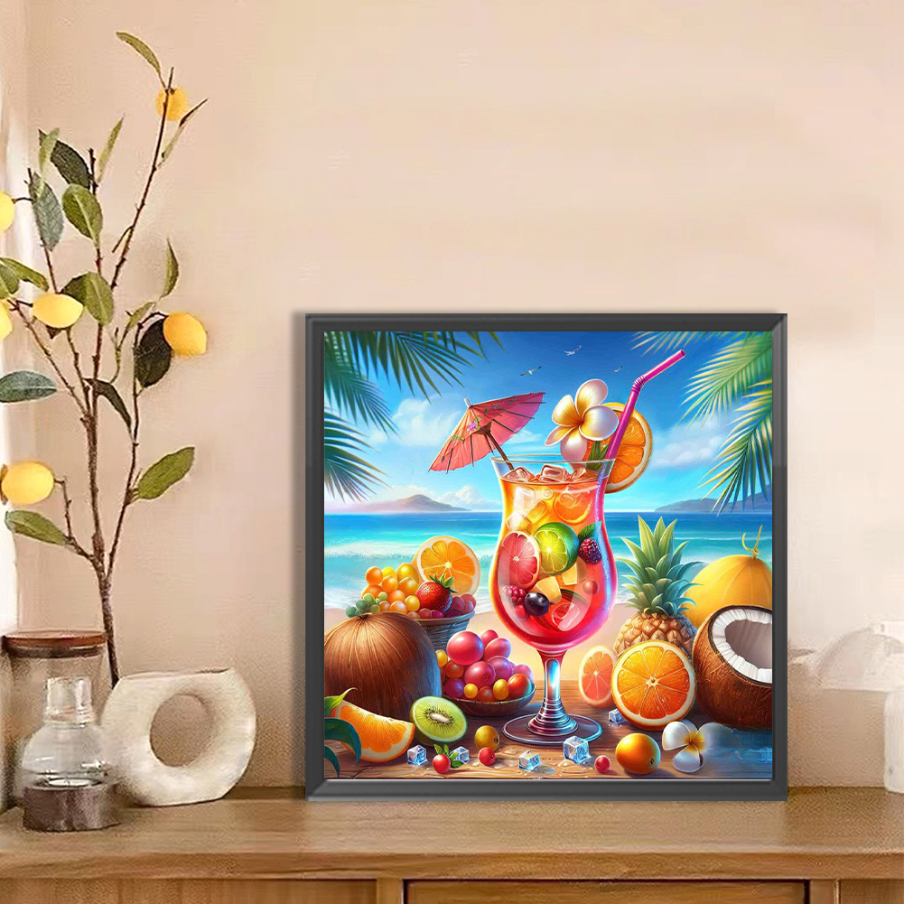 Summer Beach Full DIY 5D Round - Art Craft Idea ulasan dan harga