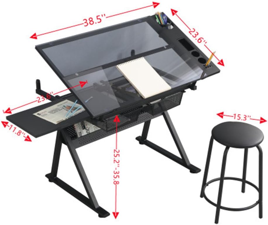 Table w/Stool, Height Adjustab - Art & Craft Zone ulasan dan harga