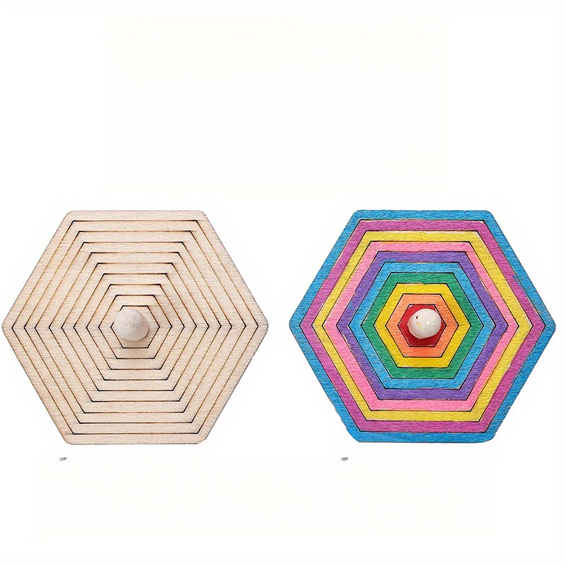 16pcs wooden spinning top craf - Art Craft Ideas For Kids ulasan dan harga