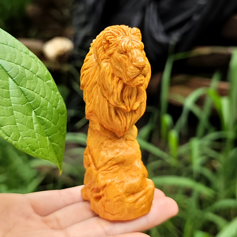 Forest-Style Wooden Lion Head  - Art Craft Lion ulasan dan harga