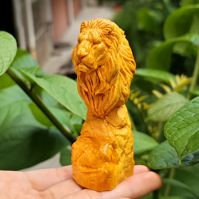 Forest-Style Wooden Lion Head  - Art Craft Lion ulasan dan harga