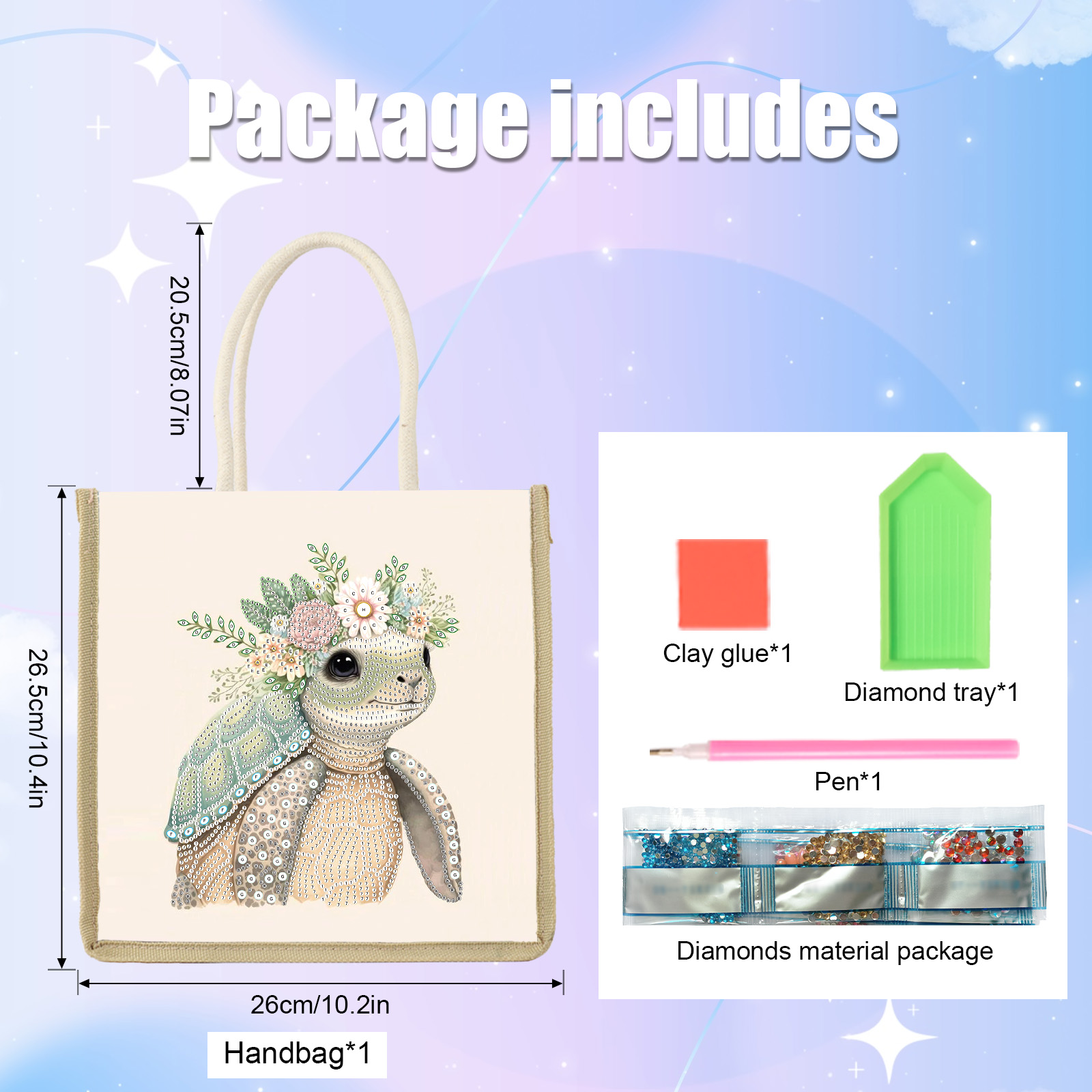 Diamond Art Painting Handbag K - Art Craft Bag ulasan dan harga