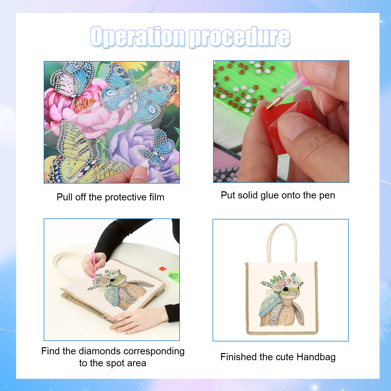 Diamond Art Painting Handbag K - Art Craft Bag ulasan dan harga
