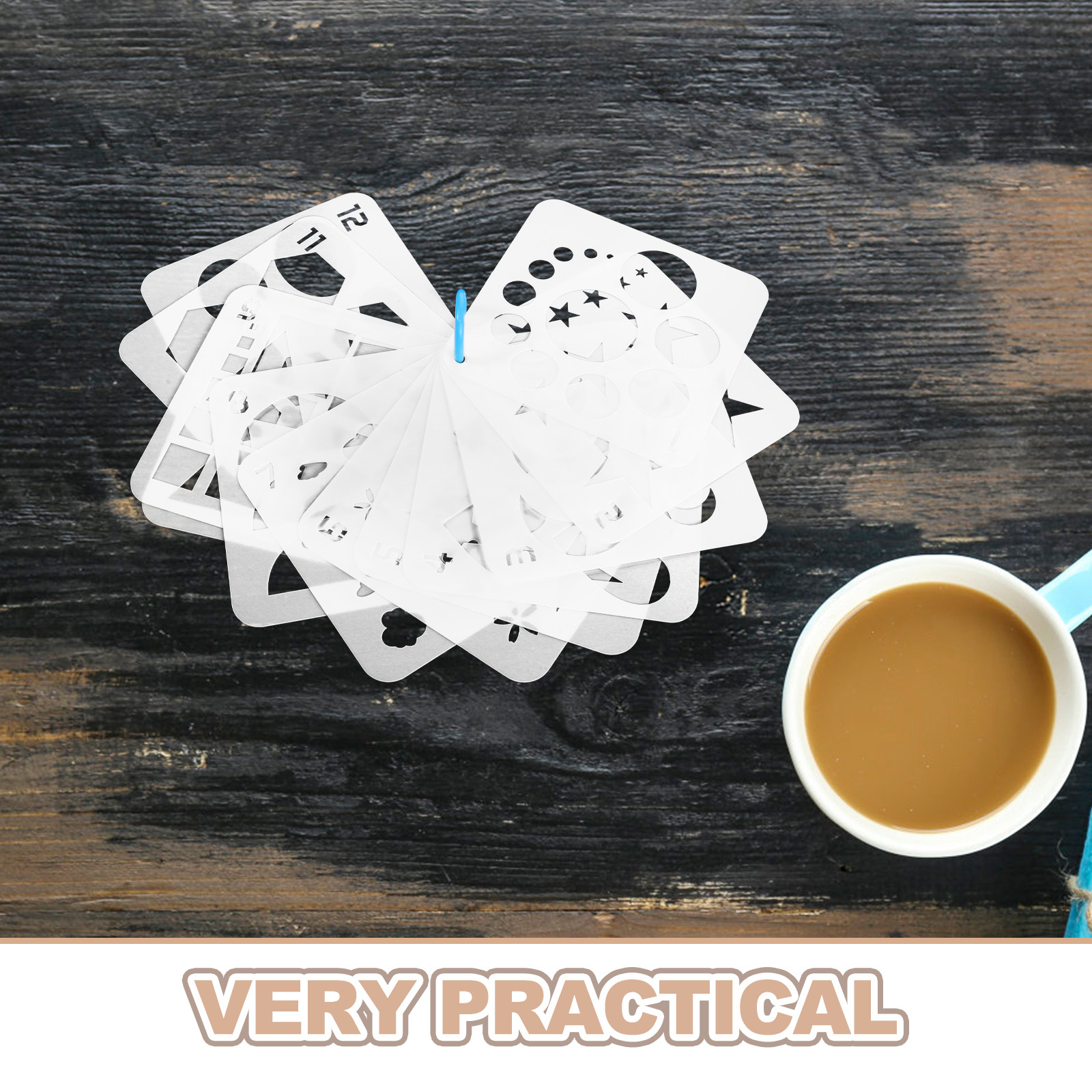 12Pcs Geometric Art Stencils R - Art Craft Journals ulasan dan harga
