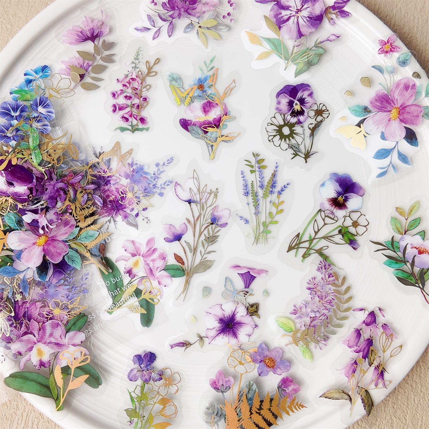 40Pcs PET Plant Flower Sticker - Art Craft Journals ulasan dan harga