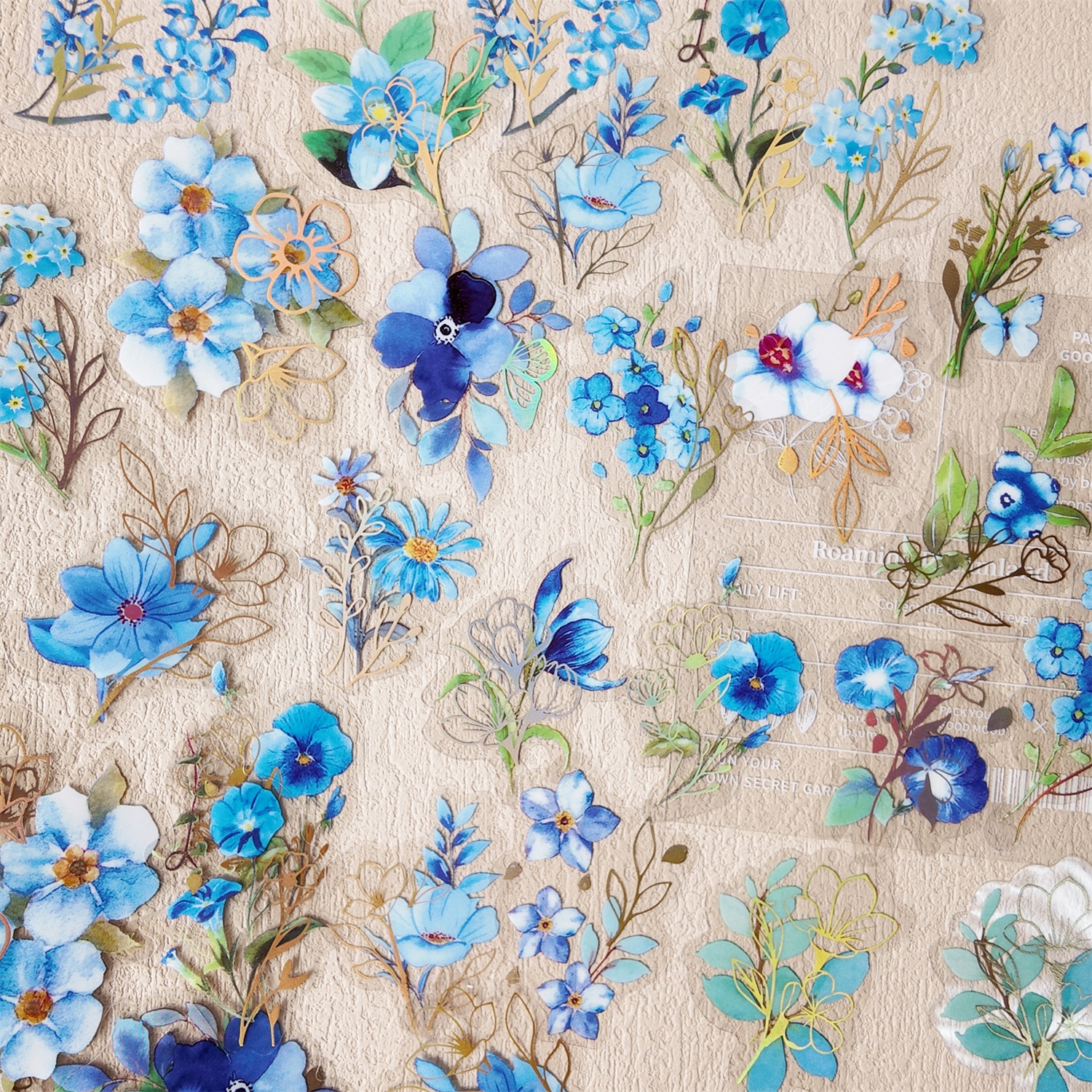 40Pcs PET Plant Flower Sticker - Art Craft Journals ulasan dan harga
