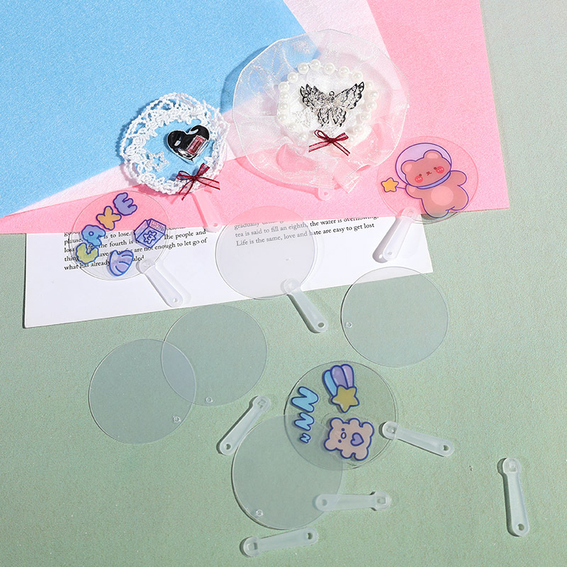 50Pcs 5cm Mini DIY Blank Fan T - Art Craft Idea ulasan dan harga