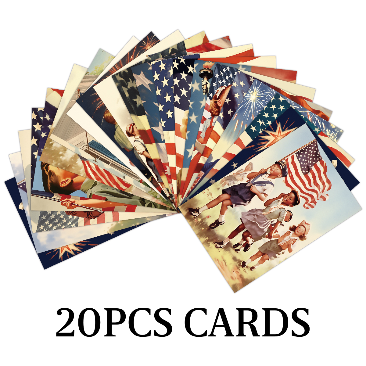 20pcs Vintage America Annivers - Art And Craft Independence Day ulasan dan harga