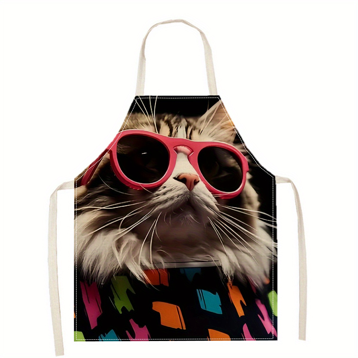 Linen Apron Funny Cat Sunglass - Art Craft Idea ulasan dan harga