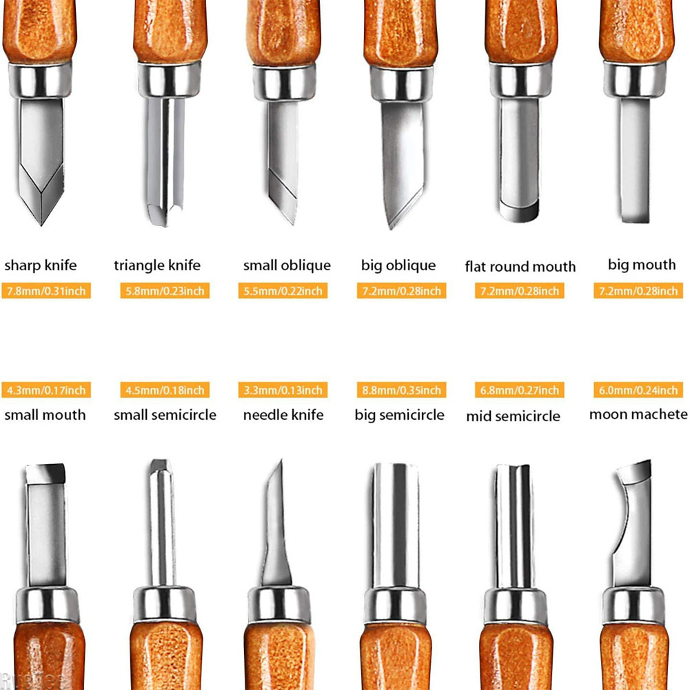 12Pcs SK2 Woodworking Carving  - Art Craft Bag ulasan dan harga