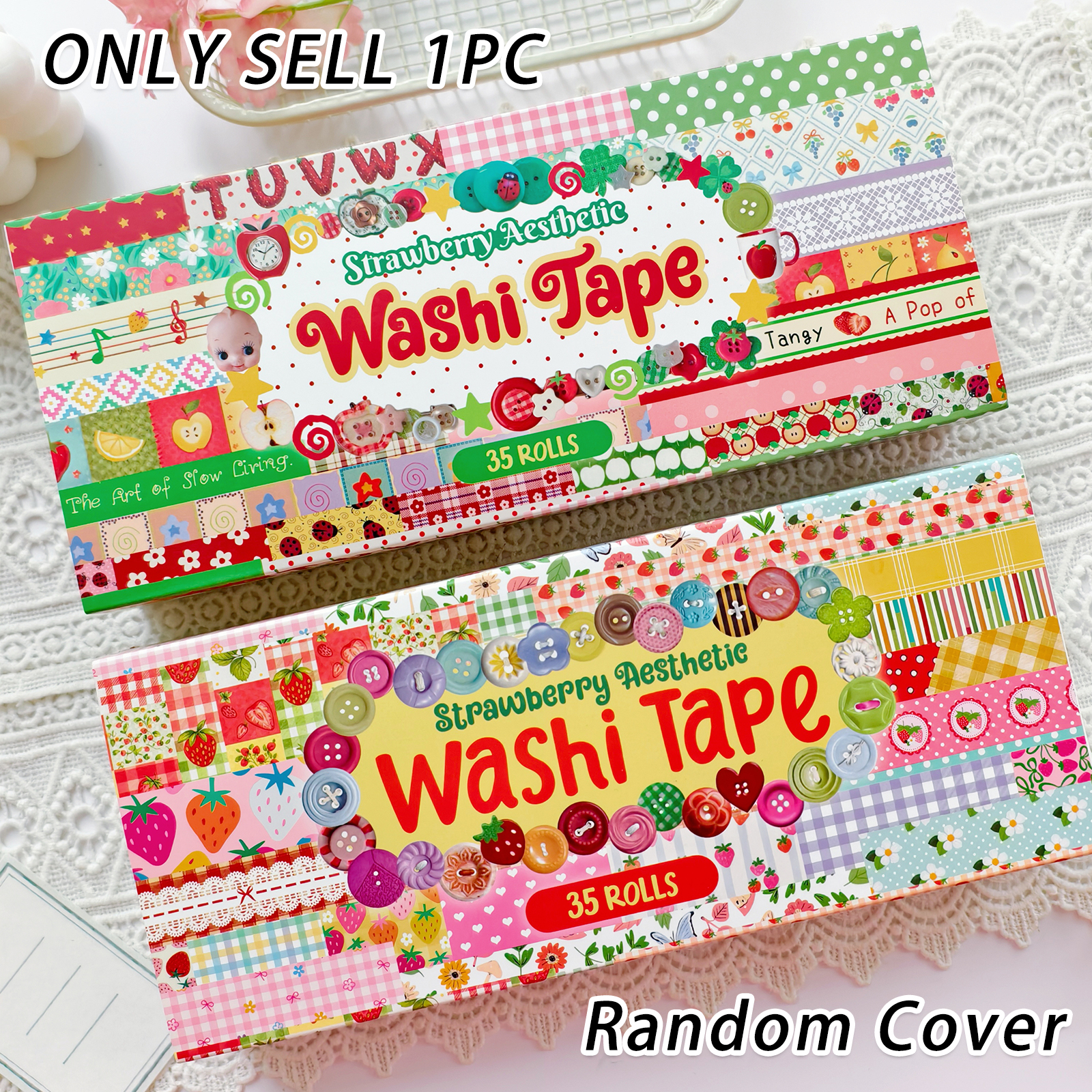 Random Cover 35 Rolls Aestheti - Art Craft Journals ulasan dan harga
