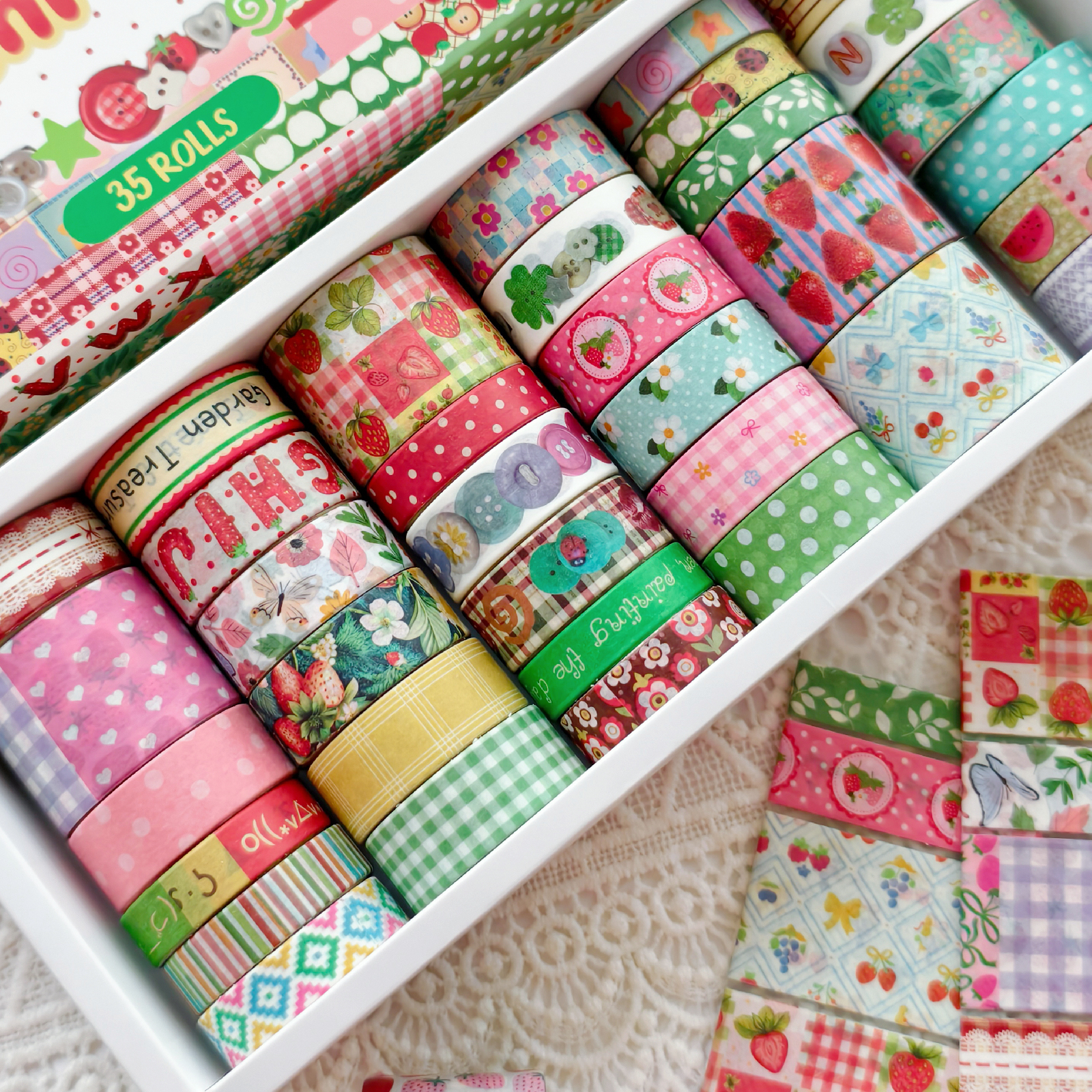 Random Cover 35 Rolls Aestheti - Art Craft Journals ulasan dan harga