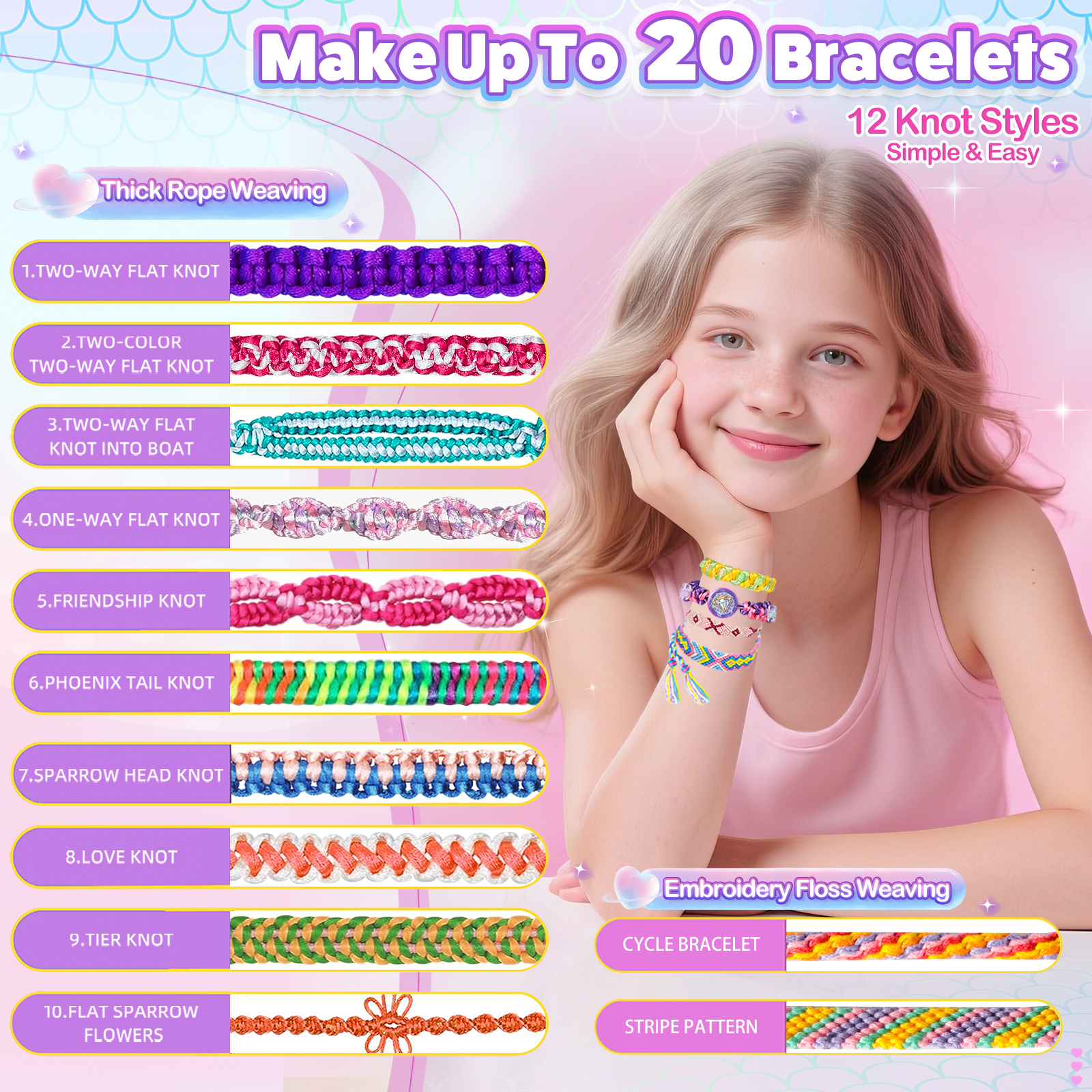 Friendship Bracelet Making Kit - Art Craft Ideas For Kids ulasan dan harga