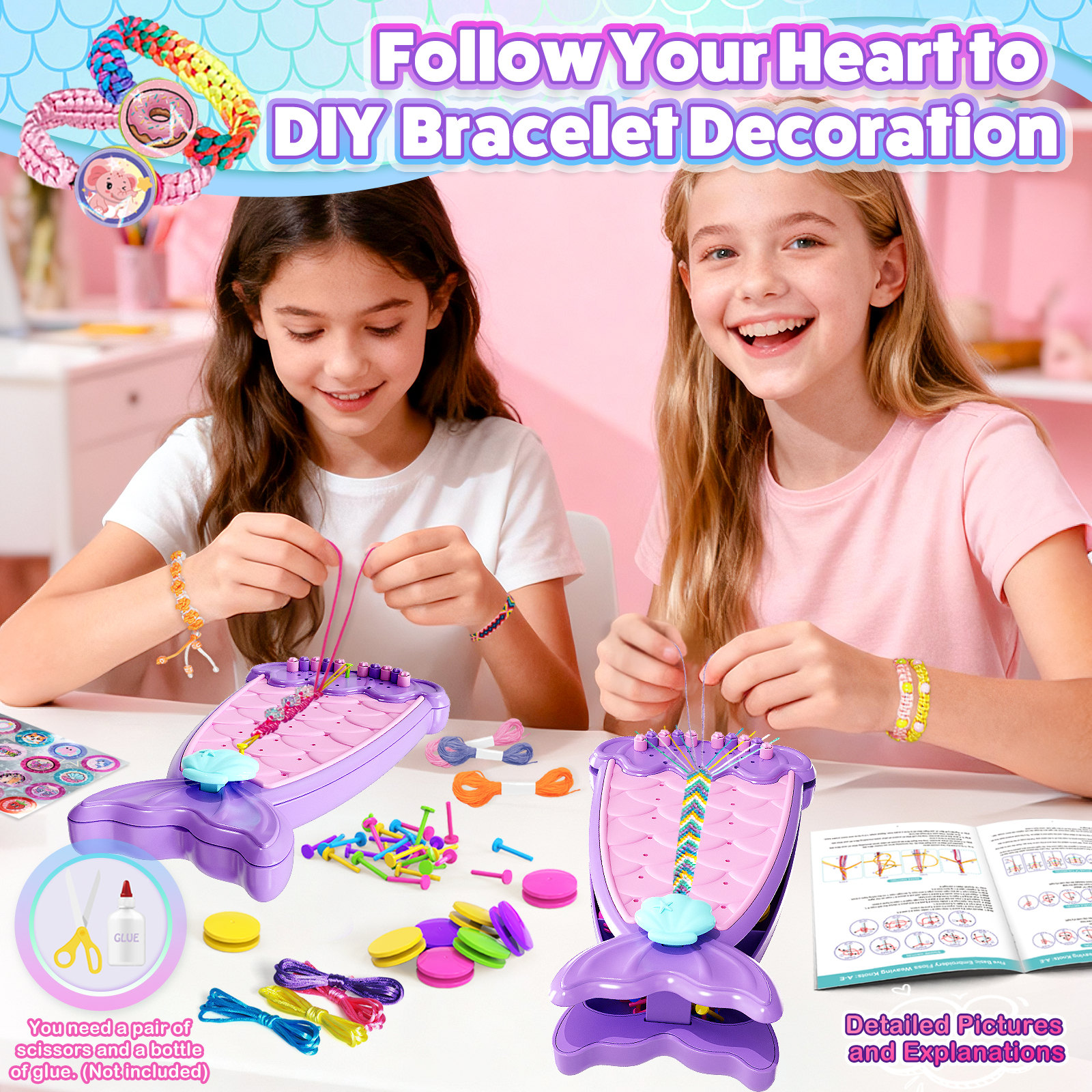 Friendship Bracelet Making Kit - Art Craft Ideas For Kids ulasan dan harga